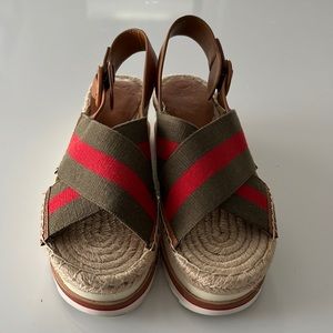 MARC FISHER WEDGE SANDALS US 5.5